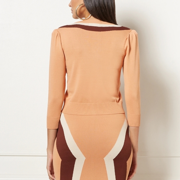 SOLD Kelli Colorblock Sweater Skirt- Eva Mendes - Picture 2 of 5